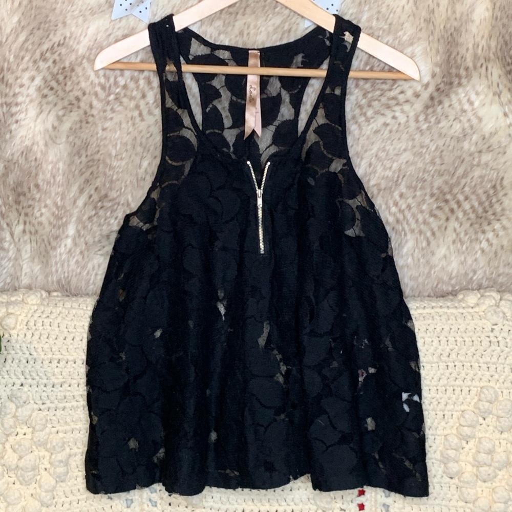 Lani Lace Black Tank Top